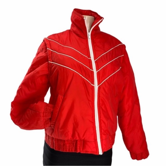 Vintage Jackets & Blazers - 1970’s Vintage Johnny Colorado Red Ski Jacket Vest/Coat Size M